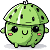 Kawaii green melon