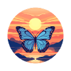 Morpho Papillon Bleu