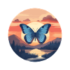 Morpho Papillon Bleu