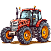 cartoon tractor