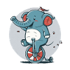 Unicycle Elephant