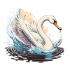 Tauchender Schwan