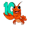 10e anniversaire motif homard - dix ans