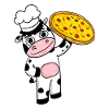 Pizzabäcker Pizza Koch Kuh Italien