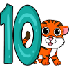10e anniversaire Motif Tiger - dix ans