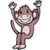 Cute laughing monkey