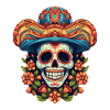 Cinco de Mayo Skull