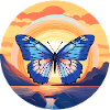 Morpho Papillon Bleu