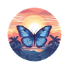 Morpho Papillon Bleu