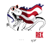 4. Juli Amerisaurus Rex Design