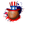 July 4th Basketball US Hat