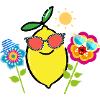 Citron,Citron,Fleurs,Fleur,Fleur,Rétro,Eté