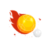 Lustiger Boccia-Spieler