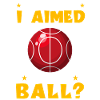 Funny bocce ball player