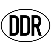 DDR Kennzeichen (zweifarbig)