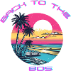 Retro Sunset Beach Design