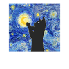 Van Gogh Painting Black Cat