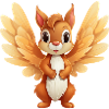 Squirrel Angel - Celestial Animal Design