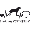 Rottweiler mit Herzschlag