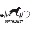 Rottweiler mit Herzschlag