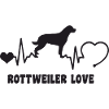 Rottweiler mit Herzschlag