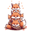 Cute foxes