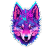 cute wolf head