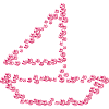 Voilier strass rose V1
