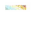 Wandern Schriftzug Retro