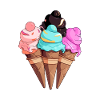 Pistazien-Schoko-Erdbeer-Eis