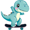 Skateboard Dinosaur