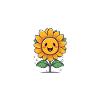 Happy Sunflower: Kawaii