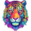 Vibrant Tiger Head