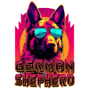 German Shepherd Dog With Sunglasses