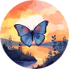 Morpho Papillon Bleu