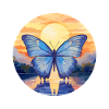 Morpho Papillon Bleu