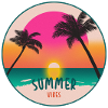 SUMMER VIBES - Retro-Grafik mit Sommerstimmung