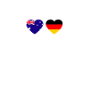 Australia Germany Heartbeat Flag