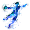 Handball, handballer, Beachhandball,Graffiti,blau