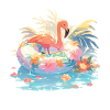 Rose Flamingo Flamingos Flamingo Schimmreif