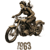 1963 Femme à moto