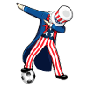 July 4th Dabbing US Football
