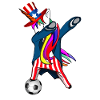 4. Juli Dabbing US-Einhorn