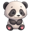 Total niedliches Panda-Bärchen