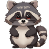 Total niedlicher Waschbär