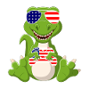 July 4th Dinasour Gamer Merica