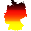 Abstrakte Farbgradient Karte Deutschland