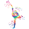 Gymnast with Baton Rhythmic gymnastics