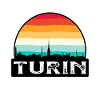 Turin Italien Flagge Skyline Reisesouvenir