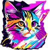 farbige Kätzchen, Katze